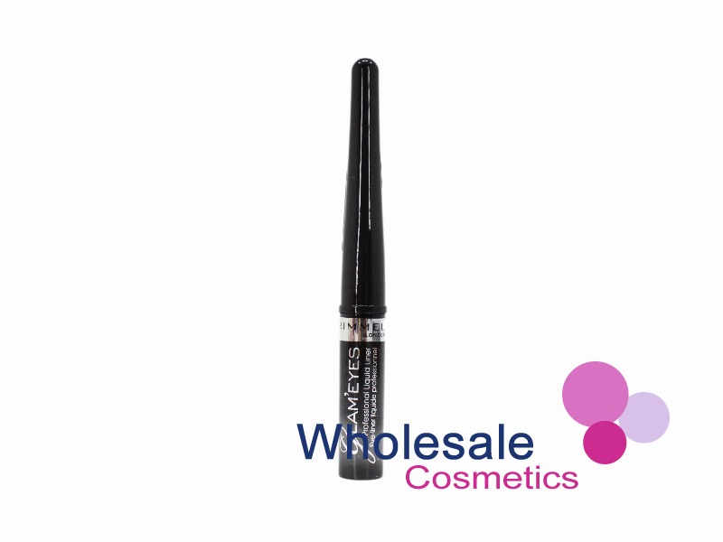 9 x Rimmel Glam'Eyes Professional Liquid Eye Liner - 001 BLACK GLAMOUR